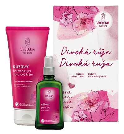 Weleda - růžový sprchový krém a růžový pěsticí olej