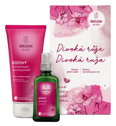 Weleda - růžový sprchový krém a růžový pěsticí olej