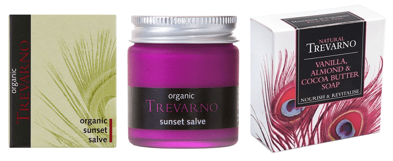 Organic Trevarno - Mast Sunset a přírodní mýdlo z vanilky, mandlí a kakaového másla