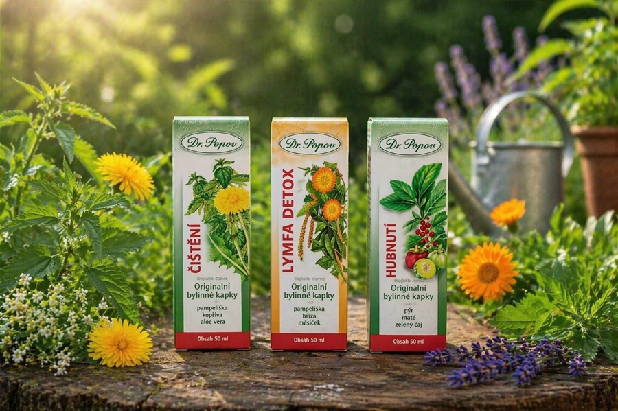 Dr. Popov kapky - čištění, lymfa detox a hubnutí