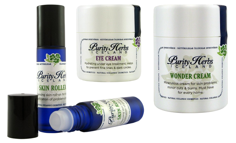 Purity Herbs - oční krém, bylinný skin roller, Wonder cream