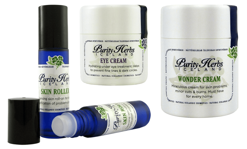 Purity Herbs hydratační oční krém, bylinný skin roller, Wonder cream