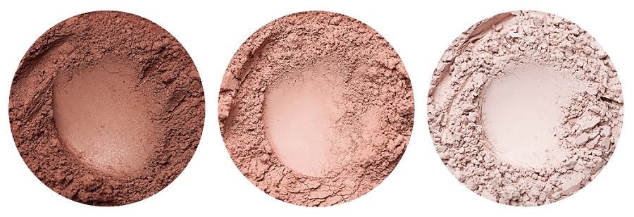 Annabelle Minerals - pudr Pretty Glow, tvářenka Sunrise, stíny Nougat a houbičky Softie