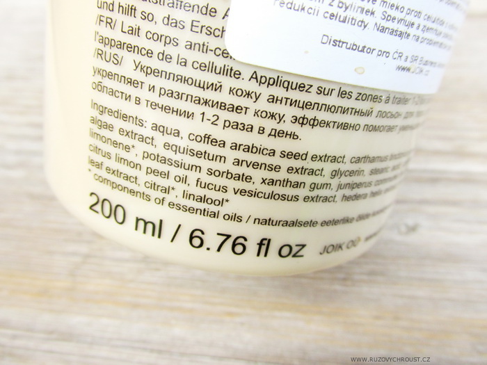 JOIK - Zpevňující tělové mléko proti celulitidě