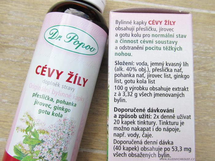 Dr. Popov - bylinné kapky Cévy-žíly