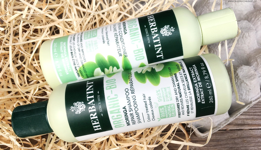 Herbatint - Bio šampon a Bio kondicionér (řada Moringa Repair)