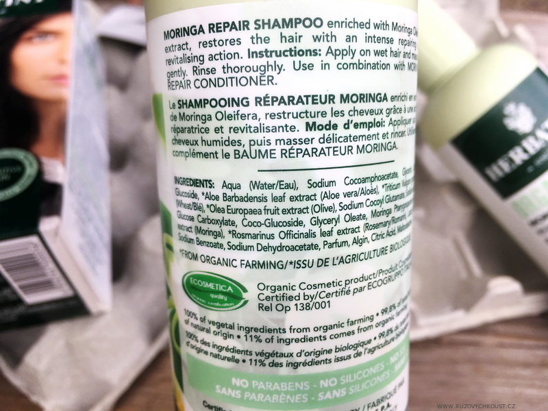 Herbatint - Bio šampon a Bio kondicionér (řada Moringa Repair)