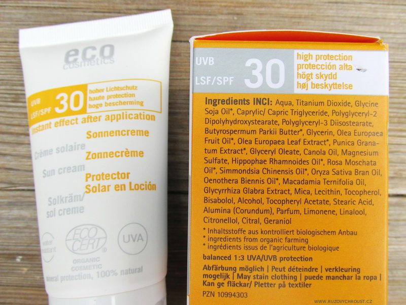 Eco Cosmetics - BIO opalovací krém SPF 30