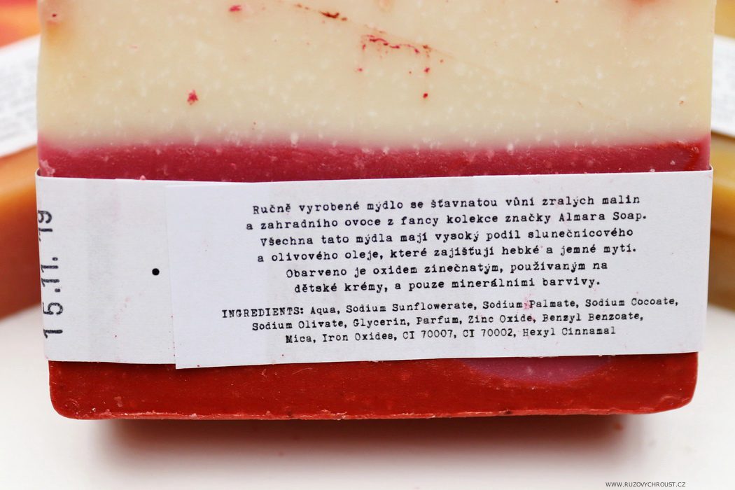 Přírodní mýdla Almara Soap | Božské maliny, Babiččina zahrádka a Opojný zimolez