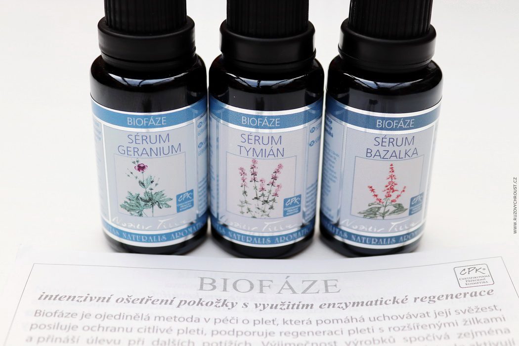 Biofáze Nobilis Tilia (recenze Geranium, Tymián, Bazalka)