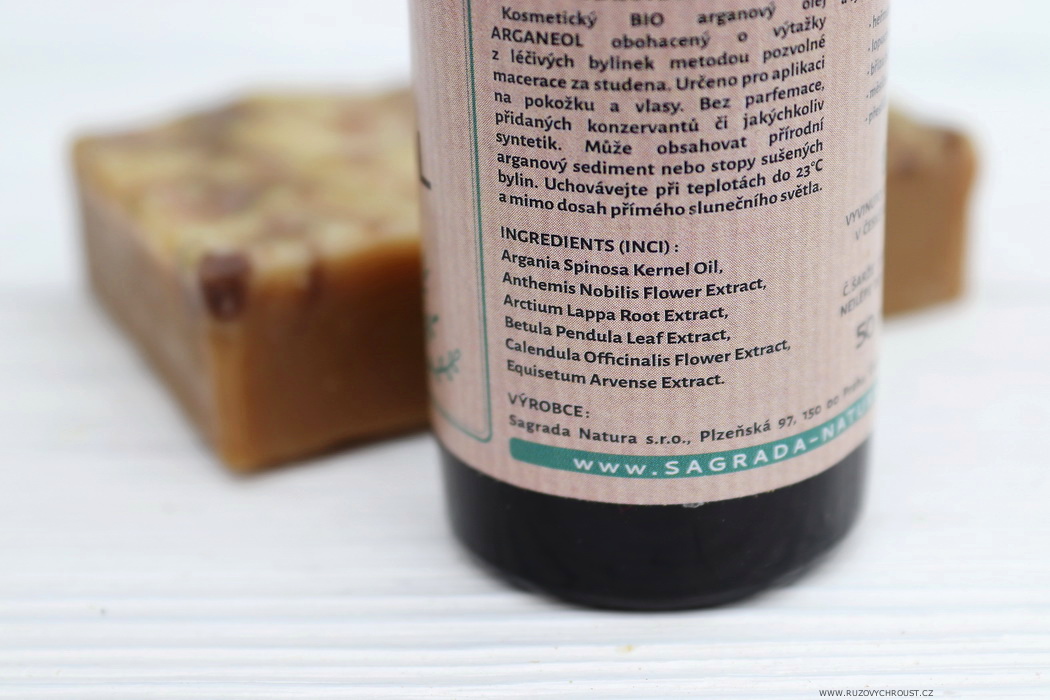 Sagrada Natura - arganový tuhý šampon Citrus a vlasové sérum