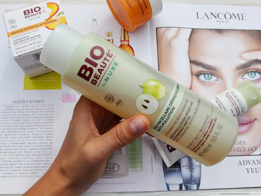 Pleťová řada Nuxe BIO Beauté pro zářivou pleť | peelingový gel, detoxikační maska s vitaminy a micelární voda