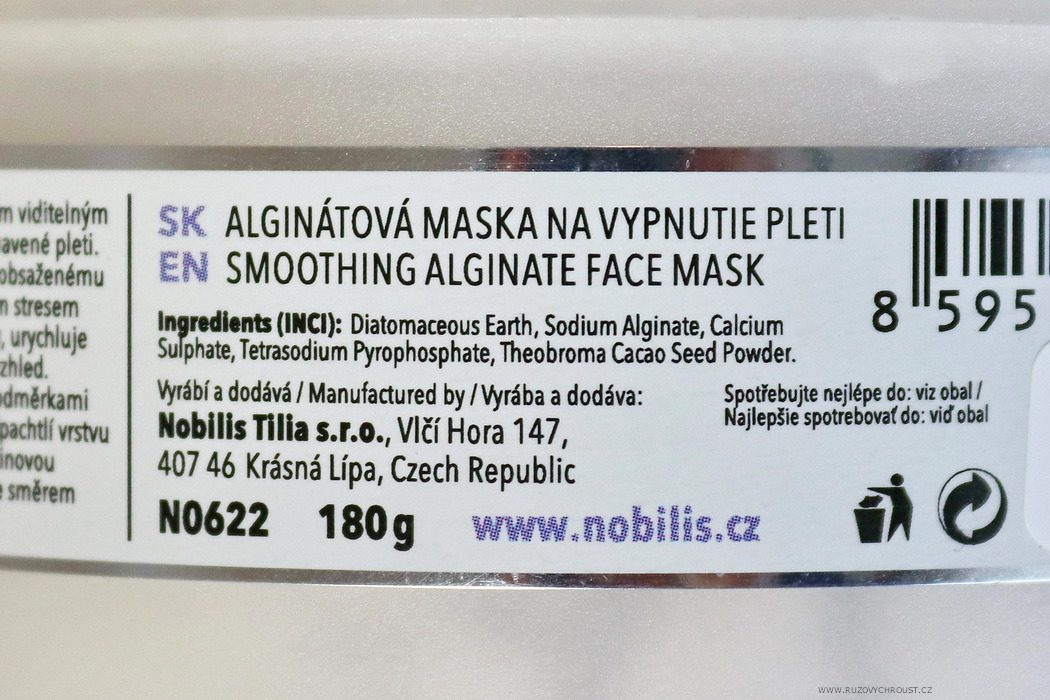 Nobilis Tilia - Vypínací alginátová maska