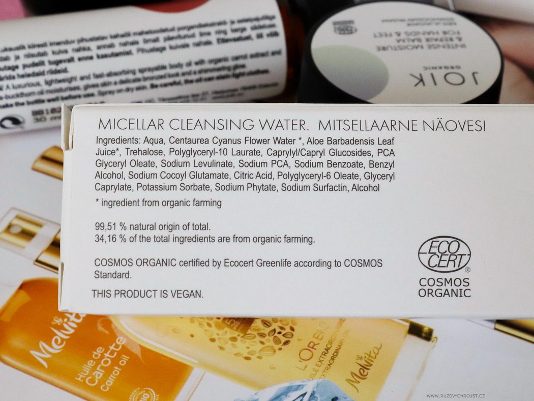 JOIK Micellar cleansing water (Time to start decorating!)