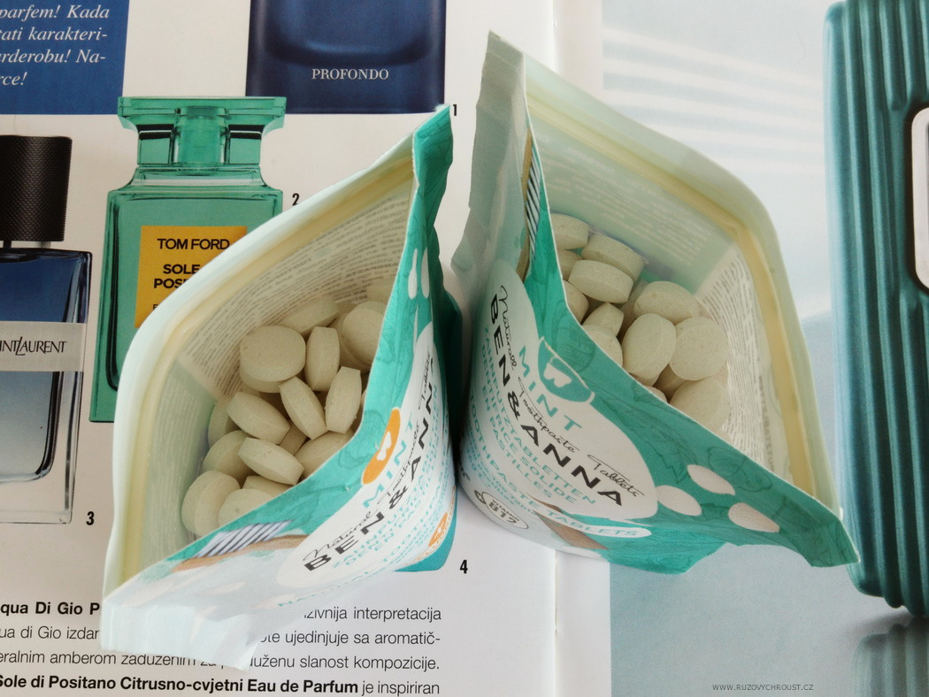Ben & Anna - přírodní zubní pasta v tabletách (Mint a Mint s fluoridem)