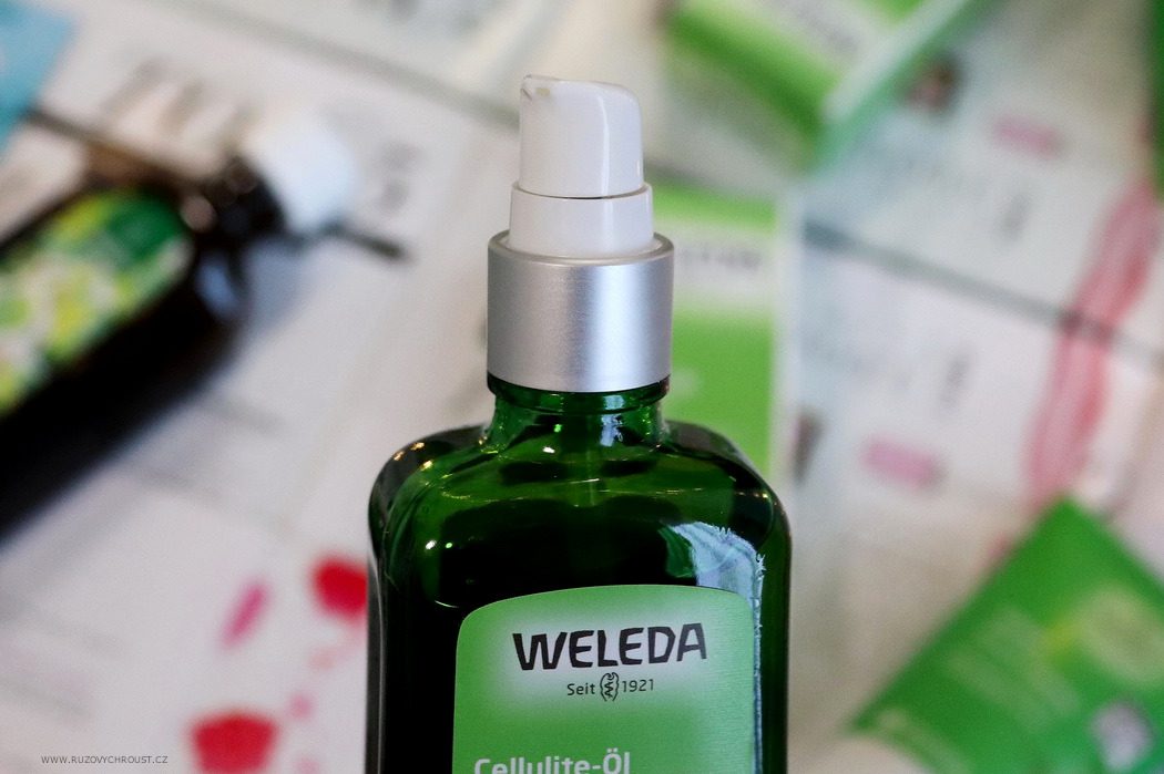 Weleda březový olej na celulitidu, březový sprchový peeling a BIO březová šťáva