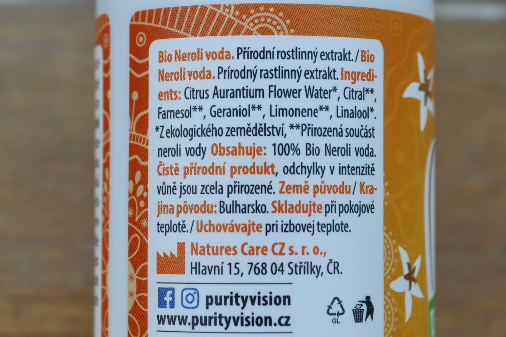 6 tipů, na co se hodí voda z pomerančových květů Neroli Purity Vision