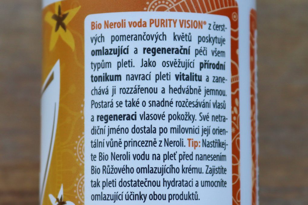 6 tipů, na co se hodí voda z pomerančových květů Neroli Purity Vision