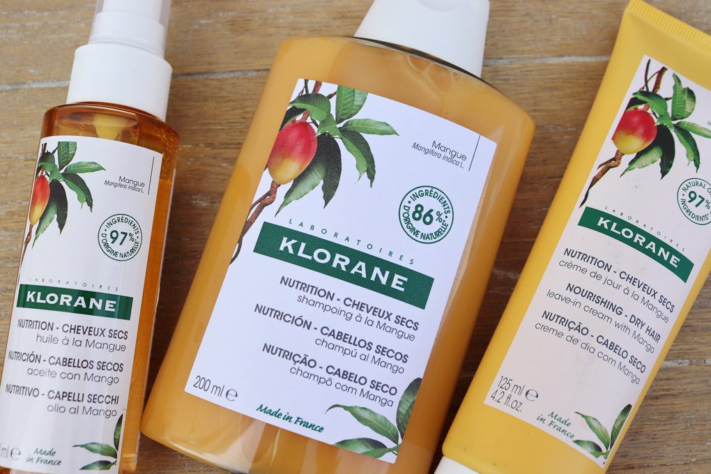 Klorane Mango vyživující vlasová řada - šampon, kondicionér a dvoufázový olej