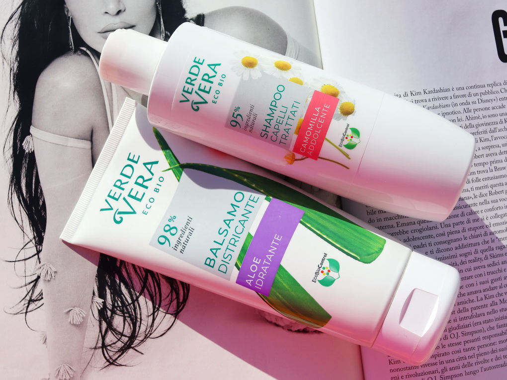 Verde Vera Eco Bio - italská značka, která sází lesy | heřmánkový šampon a kondicionér s aloe vera - 2 recenze