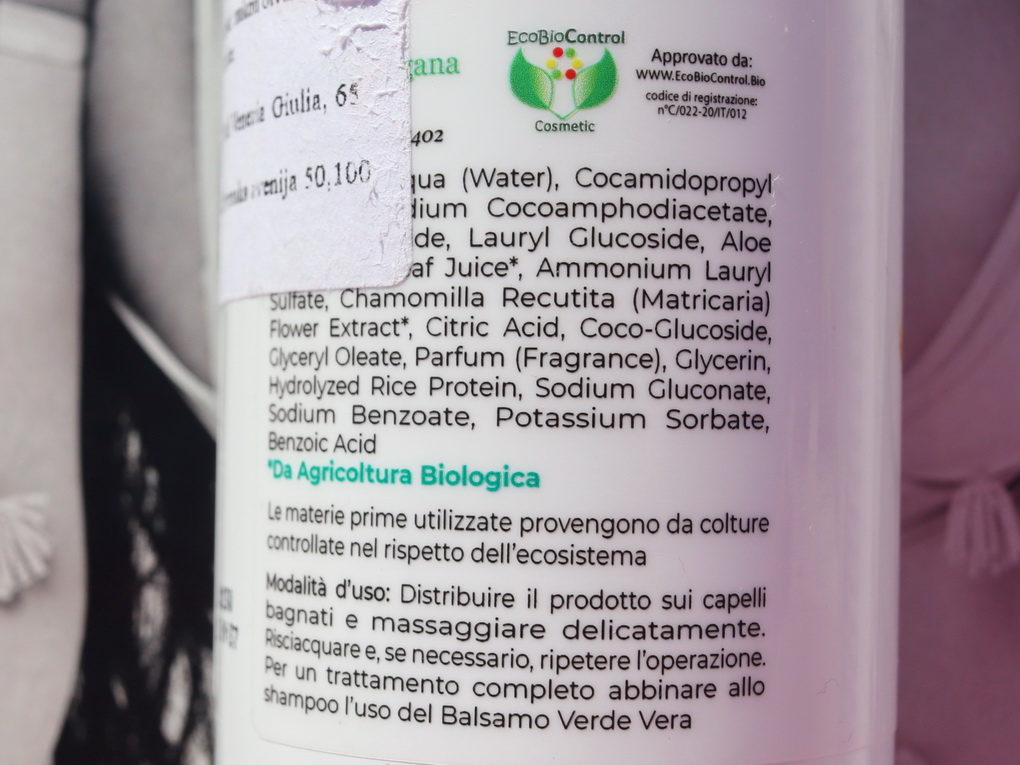 Verde Vera Eco Bio - italská značka, která sází lesy | heřmánkový šampon a kondicionér s aloe vera