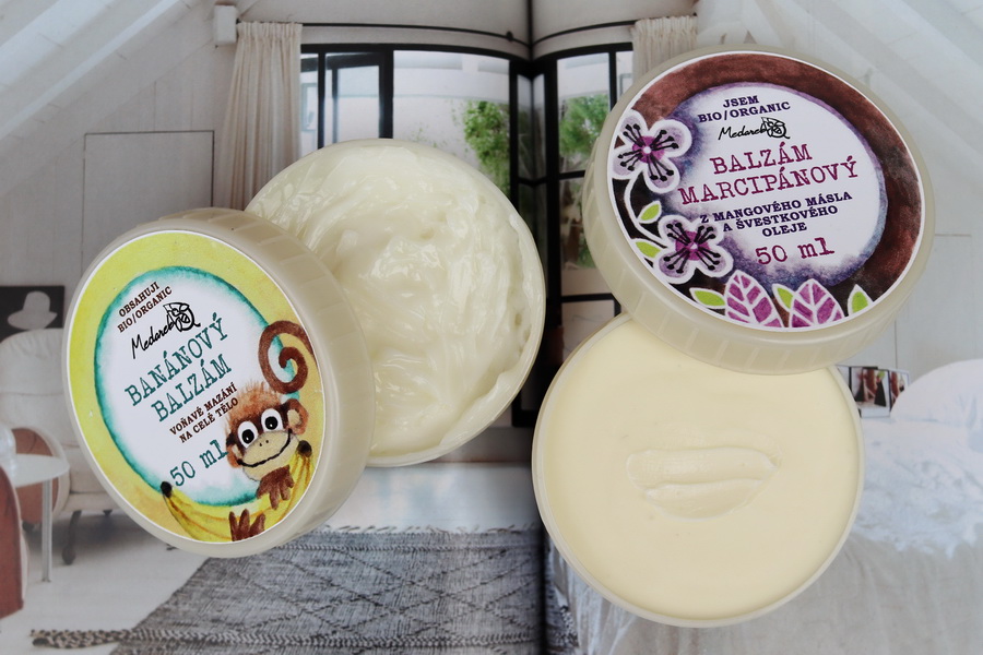 banánová balzám a marcipánový balzám Medarek