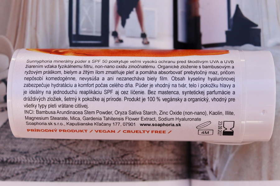 složení pudru Sunnyphoria od Soaphoria