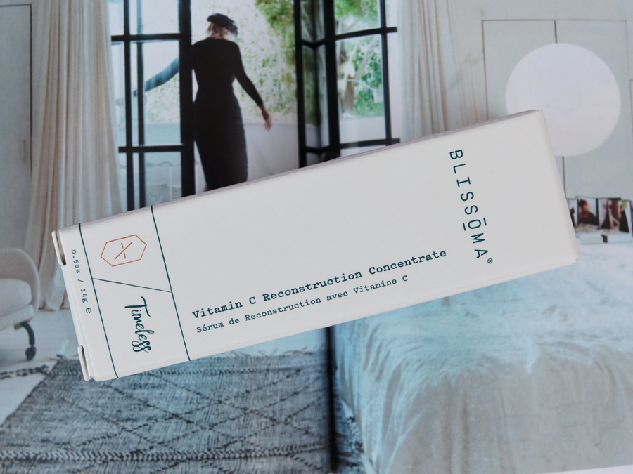 papírová krabička od koncentrátu Blissoma Timeless