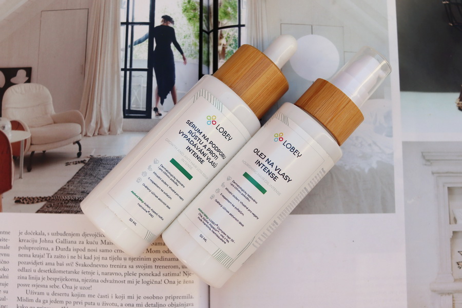 olej na vlasy Lobey a sérum proti padání vlasů