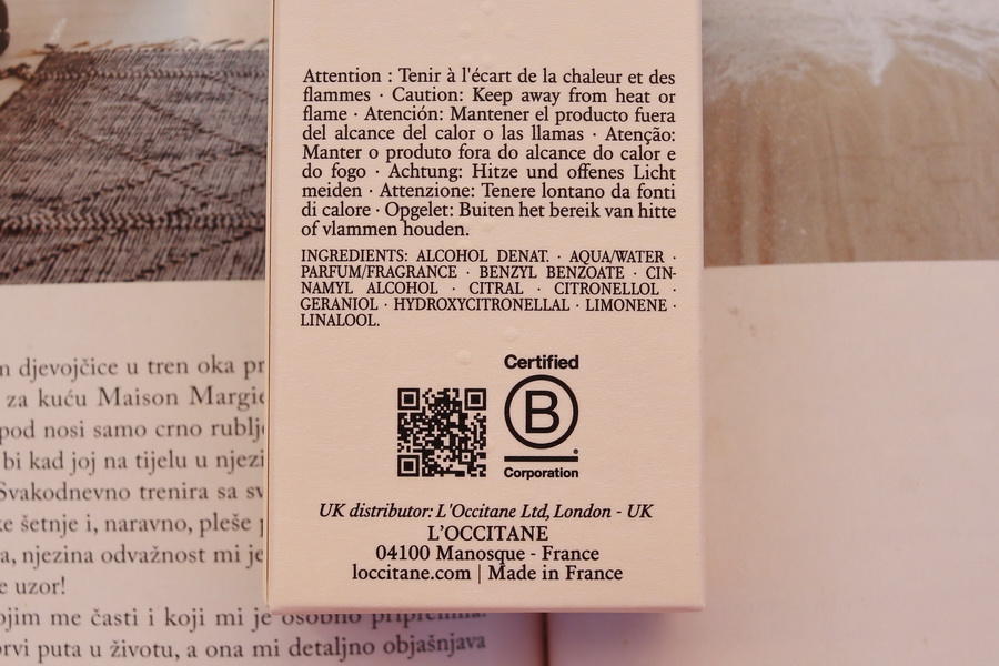 složení vůně Nuit Festive od L'Occitane