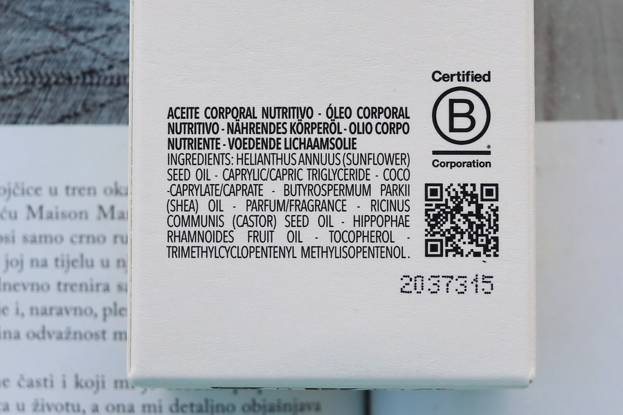 složení tělového oleje