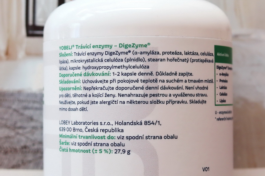 informace na krabičce