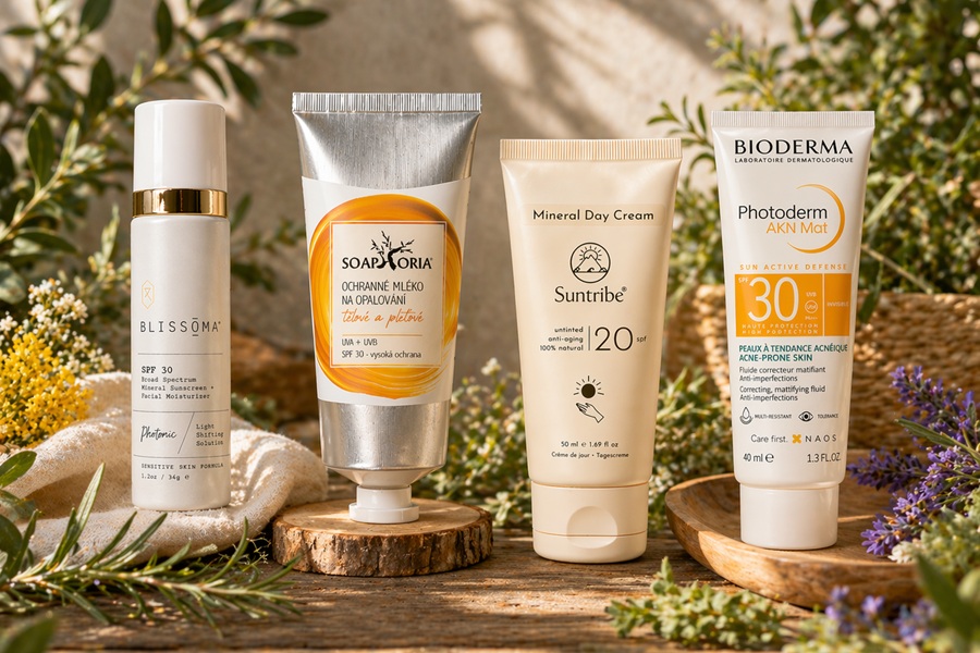 srování opalovacích krémů