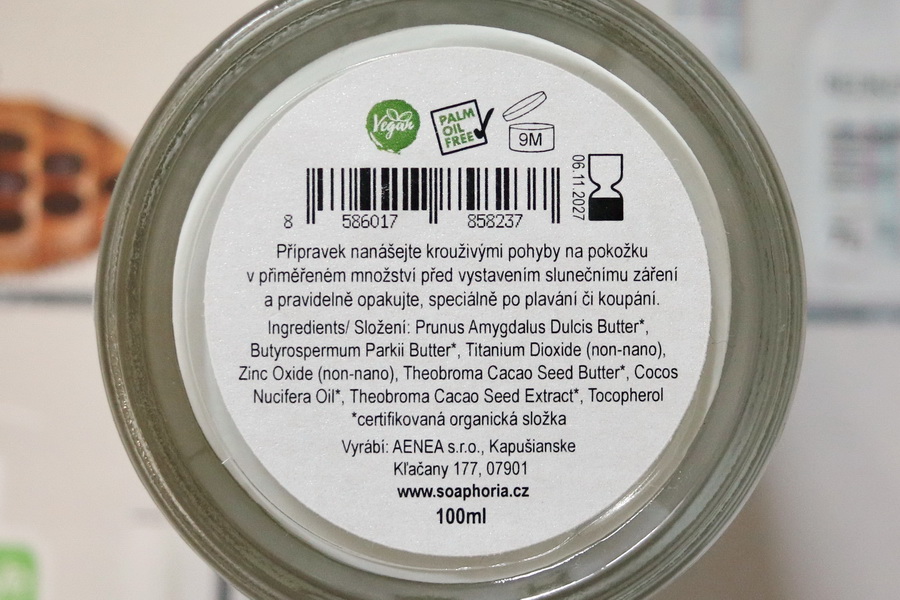 opalovací balzám Soaphoria složení