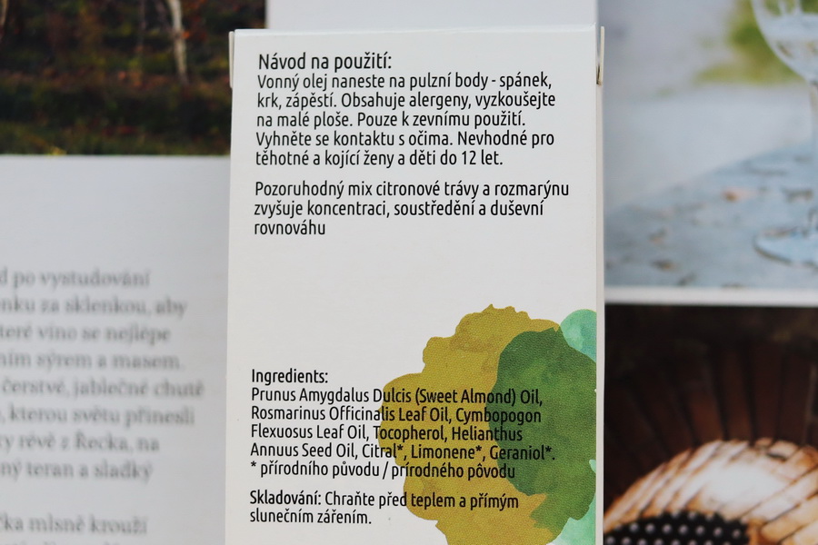 Natasha Roll-on Inspirace a soustředění: směs esenciálních olejů (recenze) 4 složení