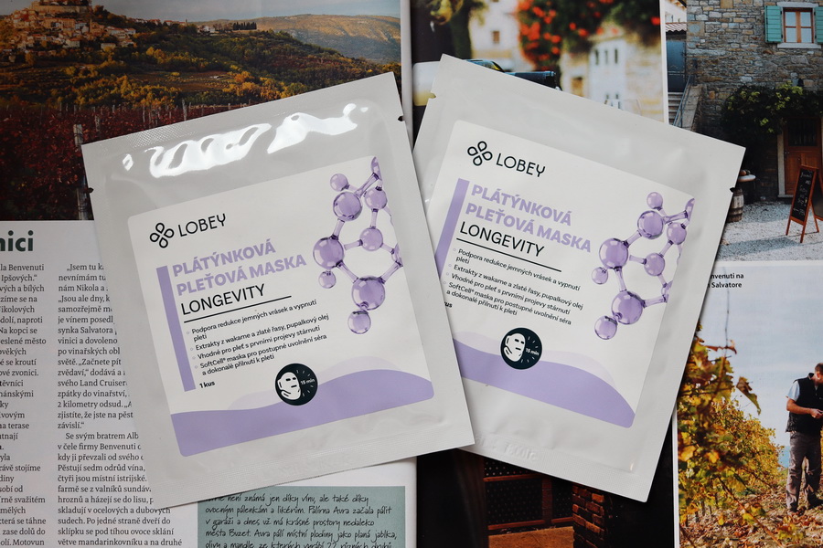 Lobey: plátýnková anti-age maska Longevity (recenze) 1 plátýnková anti-age maska Lobey Longevity