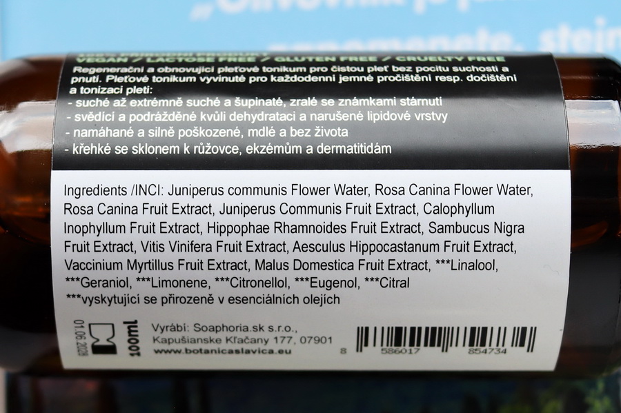 Pleťová tonika Botanica Slavica od Soaphoria: 9 divů plodů, 9 divů květů a 9 divů bylin (3 recenze) 7 9 divů plodů - složení tonika
