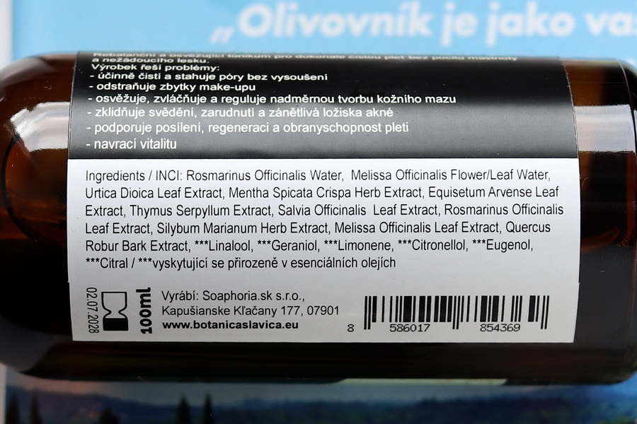 Pleťová tonika Botanica Slavica od Soaphoria: 9 divů plodů, 9 divů květů a 9 divů bylin (3 recenze) 8 9 divů bylin - složení tonika