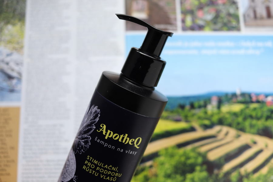 Soaphoria ApotheQ: šampon a kondicionér pro podporu růstu vlasů (2 recenze) 2 detail pumpičky šamponu