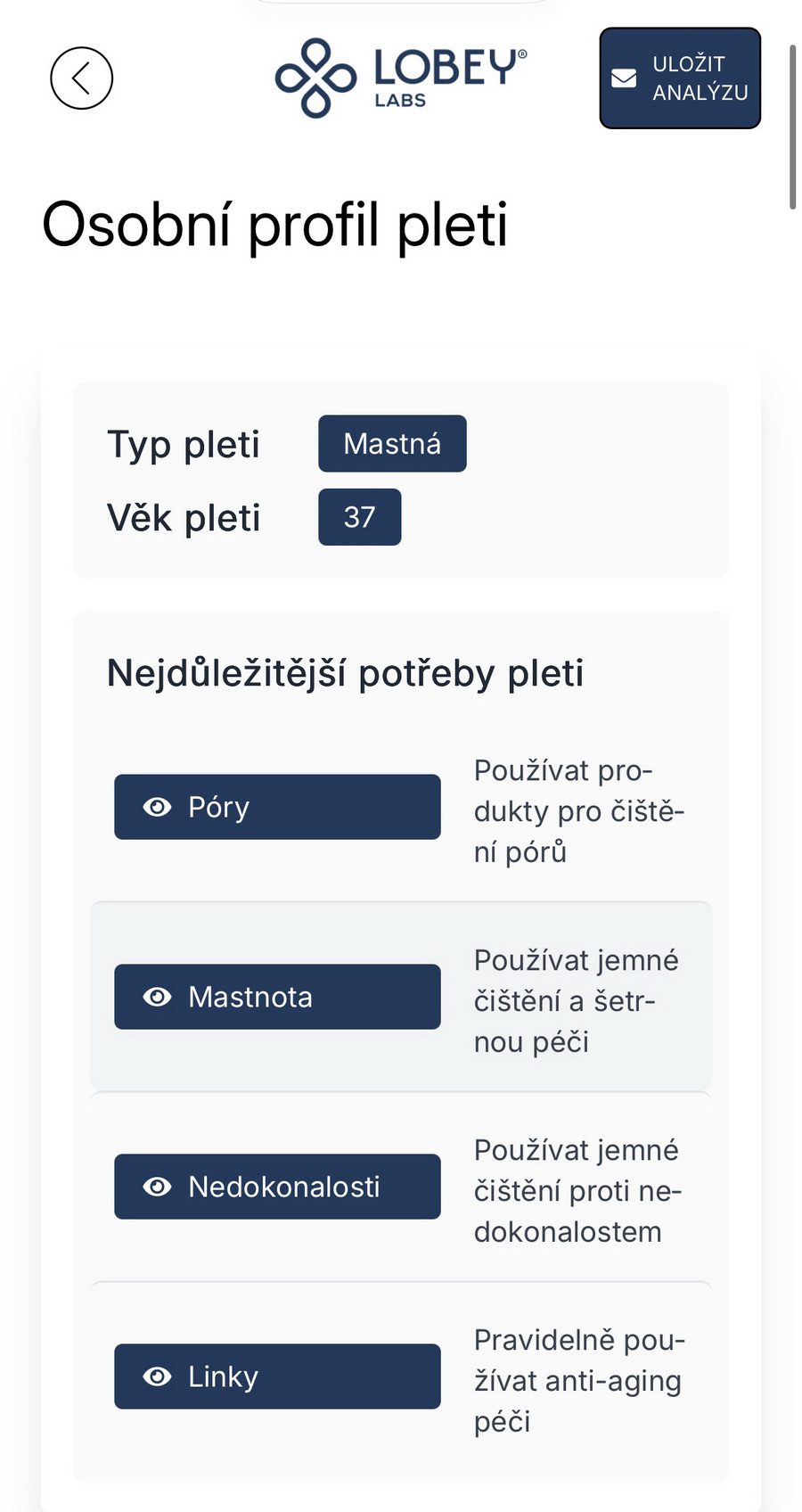 Lobey: Chytrá analýza pleti z pohodlí domova (recenze aplikace) 13 IMG E3175