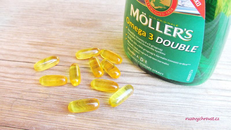 Rybí tuk v kapslích Möller's pro zdravé kosti a zuby | Omega 3 Double