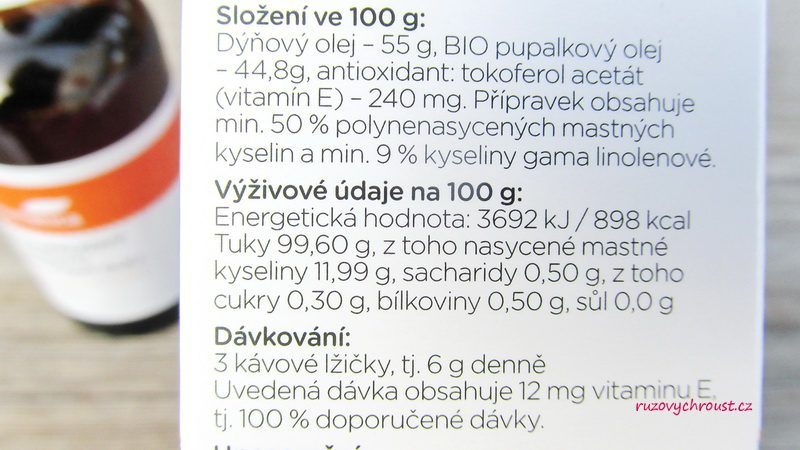 BIO pupalkový a dýňový olej Aromatica