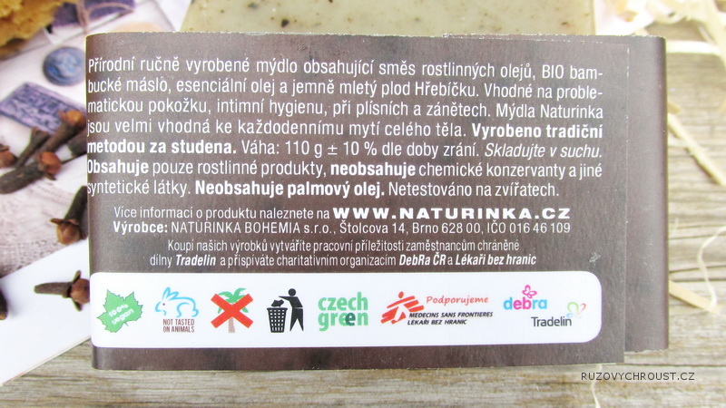 Naturinka – hřebíčkové anti-mykotické mýdlo